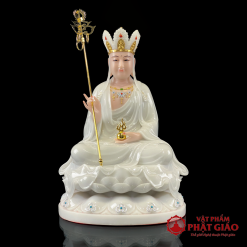 tuong ta ba tam thanh bang bot da trang ngoi dai sen de to cao 30cm 40cm 48cm vat pham phat giao la boi 3