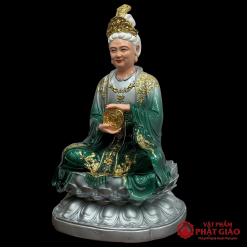 Tượng Mẹ Mẹ Diêu Trì Địa Mẫu Composite, Y Xanh Cao 48cm 2 Tuong Me Me Dieu Tri Dia Mau Composite Y Xanh Cao 48cm vppg 4