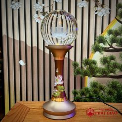 Đôi Đèn Cầu Hoa Sen Thân Đồng In Hoa Sen Hồng, Nhiều Kích Thước 1 doi den cau hoa sen than dong in hoa sen hong nhieu kich thuoc vppg 1