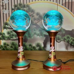 Đôi Đèn Cầu Hoa Sen Thân Đồng In Hoa Sen Hồng, Nhiều Kích Thước 10 doi den cau hoa sen than dong in hoa sen hong nhieu kich thuoc vppg 6