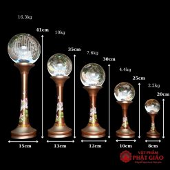 Đôi Đèn Cầu Hoa Sen Thân Đồng In Hoa Sen Hồng, Nhiều Kích Thước 4 doi den cau hoa sen than dong in hoa sen hong nhieu kich thuoc vppg 9