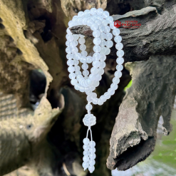 Tràng Hạt Bạch Ngọc Onyx 108 Hạt 6mm Mix Charm Hoa Sen Thạch Anh Trắng 4 trang hat bach ngoc onyx 108 hat 6mm mix charm hoa sen thach anh trang 2