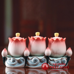 Bo Chen Nuoc Tho Gom Su Hinh Hoa Sen Trang Nha vppg 2