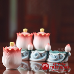 Bo Chen Nuoc Tho Gom Su Hinh Hoa Sen Trang Nha vppg 3