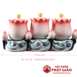 Bo Chen Nuoc Tho Gom Su Hinh Hoa Sen Trang Nha vppg 7