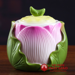Cốc Đựng Nước Quan Âm Hình Búp Sen Gốm Sứ Màu Hồng Tím 1 Coc Dung Nuoc Quan Am Hinh Bup Sen Gom Su Mau Hong Tim vppg 8