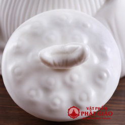 Coc Dung Nuoc Quan Am Hinh Bup Sen Gom Su Trang vppg 10