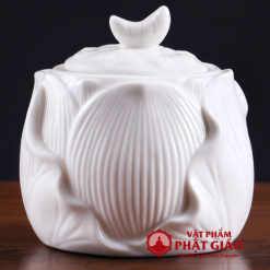 Coc Dung Nuoc Quan Am Hinh Bup Sen Gom Su Trang vppg 2