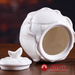 Coc Dung Nuoc Quan Am Hinh Bup Sen Gom Su Trang vppg 9