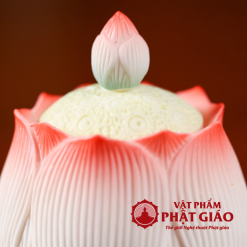 Coc Nuoc Tho Cung Bang Gom Su Hinh Bup Sen Cao 9cm vppg 1