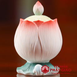 Coc Nuoc Tho Cung Bang Gom Su Hinh Bup Sen Cao 9cm vppg 4