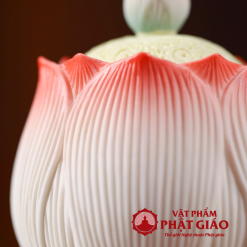 Coc Nuoc Tho Cung Bang Gom Su Hinh Bup Sen Cao 9cm vppg 6