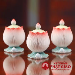 Coc Nuoc Tho Cung Bang Gom Su Hinh Bup Sen Cao 9cm vppg 7