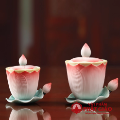 Coc Nuoc Tho Gom Su HOa Sen De La Sen vppg 9