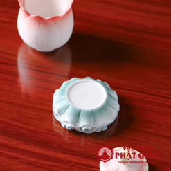 Coc Nuoc Tho Gom Su Hinh Bup Sen Hong Cao 9.5cm vppg 8