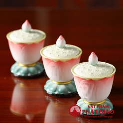 Coc Nuoc Tho Gom Su Hinh Dai Sen Cao 11cm vppg 10