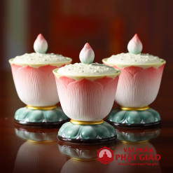 Coc Nuoc Tho Gom Su Hinh Dai Sen Cao 11cm vppg 6