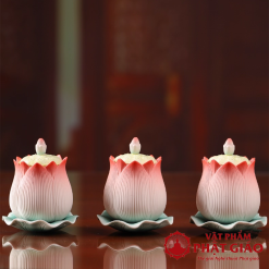 Cốc Nước Thờ Gốm Sứ Hình Hoa Sen Nở 6 Coc Nuoc Tho Gom Su Hinh Hoa Sen No vppg 3