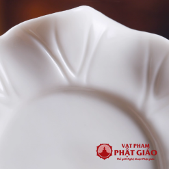 Coc Nuoc Tho Hinh Bup Sen Bang Gom Su Trang Cao 9.5cm vppg 9