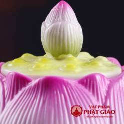 Coc Nuoc Tho Hinh Bup Sen Hong Bang Gom Su Cao 9.5cm vppg 4