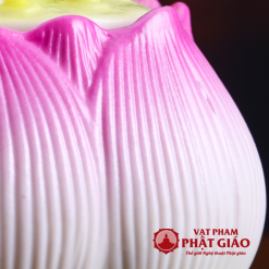 Coc Nuoc Tho Hinh Bup Sen Hong Bang Gom Su Cao 9.5cm vppg 6