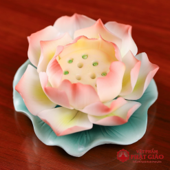 De Nen Gom Su Hoa Sen No La Xanh 10cm vppg 5