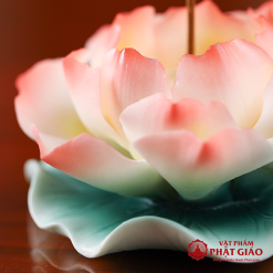 De Nen Gom Su Hoa Sen No La Xanh 10cm vppg 6