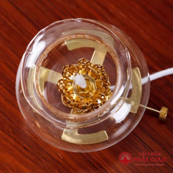 Đèn Dầu Gốm Sứ Sen Hồng Cao 17.5cm 6 Den Dau Gom Su Sen Hong Cao 17.5cm vppg 6