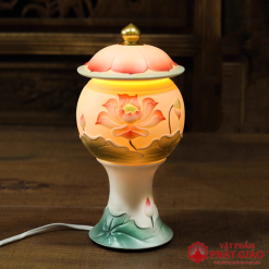 Den Tho Dien Bang Gom Hoa Tiet Hoa Sen Cao 22.5cm vppg 3