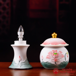 Den Tho Dien Bang Gom Hoa Tiet Hoa Sen Cao 22.5cm vppg 7