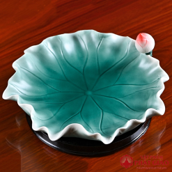 Dia Tho Mam Bong Gom Hinh La Sen Cao Cap Duong Kinh 23cm vppg 1