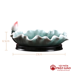 Dia Tho Mam Bong Gom Hinh La Sen Cao Cap Duong Kinh 23cm vppg 2