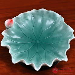 Dia Tho Mam Bong Gom Hinh La Sen Cao Cap Duong Kinh 23cm vppg 3