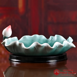 Dia Tho Mam Bong Gom Hinh La Sen Cao Cap Duong Kinh 23cm vppg 4