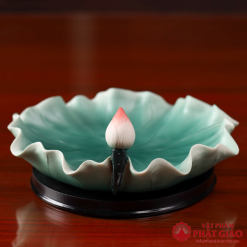 Dia Tho Mam Bong Gom Hinh La Sen Cao Cap Duong Kinh 23cm vppg 7