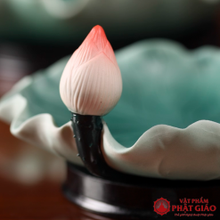 Dia Tho Mam Bong Gom Hinh La Sen Cao Cap Duong Kinh 23cm vppg 8