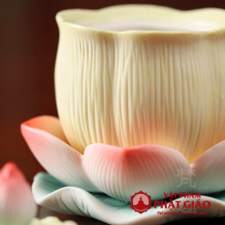 Ly Nuoc Tho Gom Su Dai Sen Cao Cap Cao 9cm vppg 2