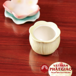 Ly Nuoc Tho Gom Su Dai Sen Cao Cap Cao 9cm vppg 3