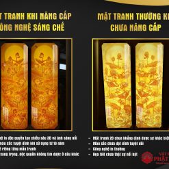 Tranh Truc Chi In Doi Hoa Tiet Hoa Sen Trang TC175 vppg 3