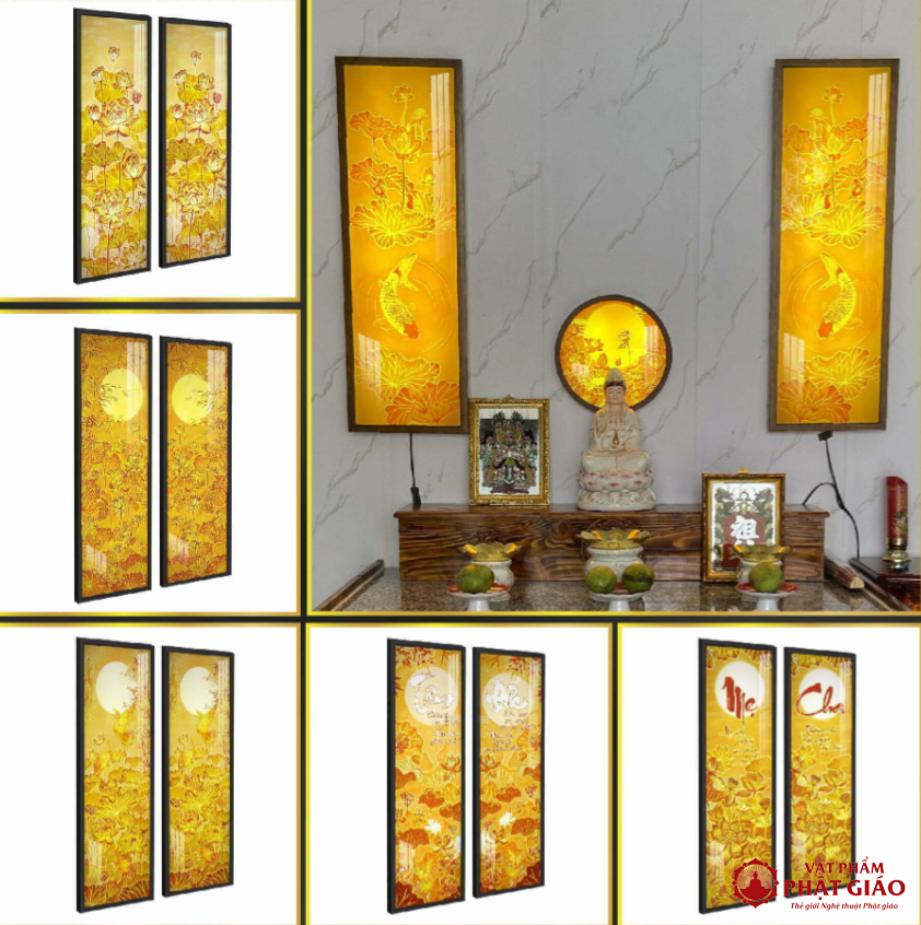 Tranh Trúc Chỉ In Đối Họa Tiết Sen Trúc Trăng TC158 vppg 5 Tranh Truc Chi In Doi Hoa Tiet Sen Truc Trang TC158 vppg 5