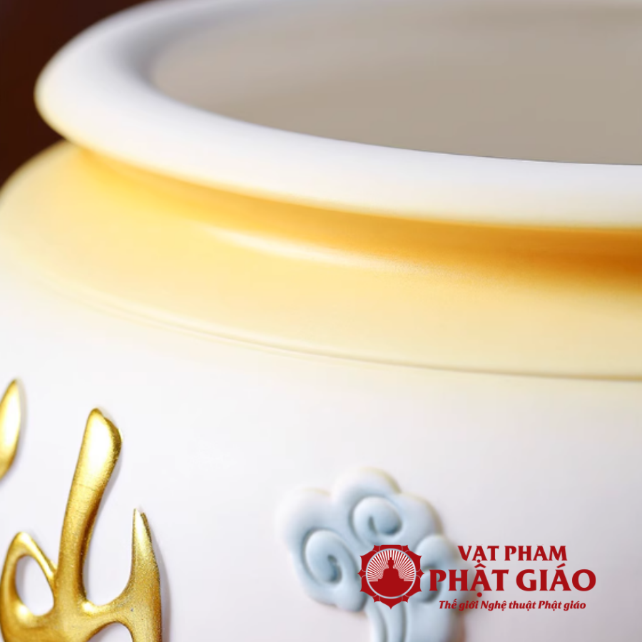 Bát Hương Bằng Gốm Màu Trắng Xanh Chữ Tiên, Nhiều Kích Cỡ 11 Bat Huong Bang Gom Mau Trang Xanh Chu Tien Nhieu Kich Co 11