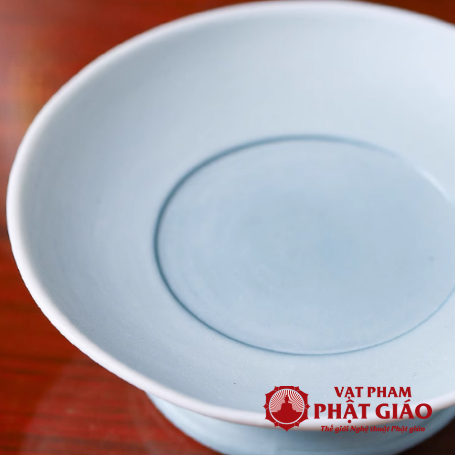 Cốc Nước Thờ Bằng Gốm Màu Trắng Xanh Chữ Tiên 14 Coc Nuoc Tho Bang Gom Mau Trang Xanh Chu Tien 14