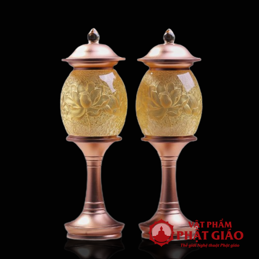 Ly Nước Thờ Lưu Ly Trong Suốt Họa Tiết Hoa Sen Tinh Tế 11 Ly Nuoc Tho Luu Ly Trong Suot Hoa Tiet Hoa Sen Tinh Te 11