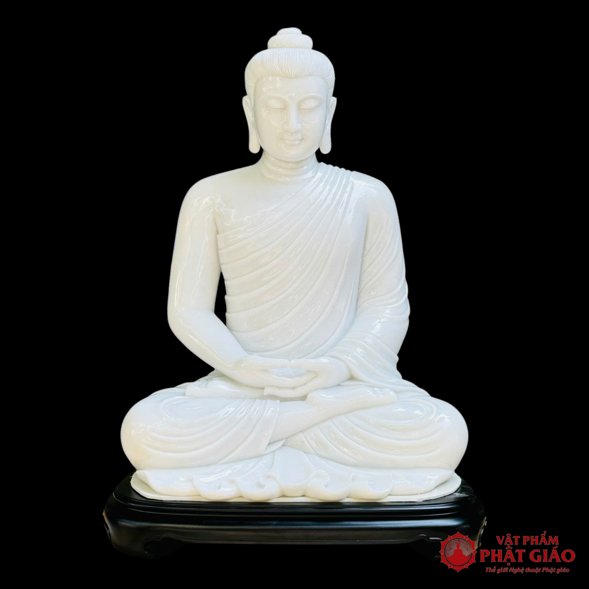 Tượng Phật Thích Ca Mâu Ni Tĩnh Tâm Bằng Ngọc Hán Bạch, Cao 75cm vppg 1 Tuong Phat Thich Ca Mau Ni Tinh Tam Bang Ngoc Han Bach Cao 75cm vppg 1