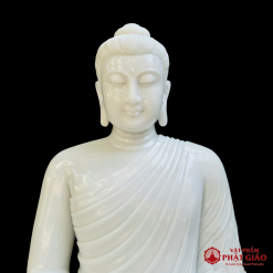 Tượng Phật Thích Ca Mâu Ni Tĩnh Tâm Bằng Ngọc Hán Bạch, Cao 75cm 4 Tuong Phat Thich Ca Mau Ni Tinh Tam Bang Ngoc Han Bach Cao 75cm vppg 4