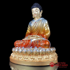 Tuong Phat Thich Ca Ngoi Tinh Tam Bang Dong Son Do Cao 40cm 48cm vppg 2