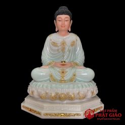 Tuong Phat Thich Ca Tinh Tam Bot Da De Sen 8 Canh Xanh Thien Thanh Vien Vang vppg 1 1