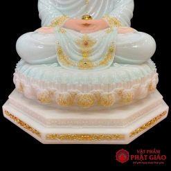 Tuong Phat Thich Ca Tinh Tam Bot Da De Sen 8 Canh Xanh Thien Thanh Vien Vang vppg 3 1
