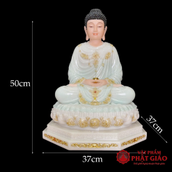 Tuong Phat Thich Ca Tinh Tam Bot Da De Sen 8 Canh Xanh Thien Thanh Vien Vang vppg 8 1