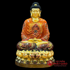 Tuong Phat Thich Ca Tinh Tam Ngoi Dai Sen Bang Dong Cao 40cm vppg 1